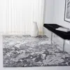 Safavieh Cyrus Shag Machine Made Area Rug, Grey / Ivory Contemporary Style Easy Care In Gray
