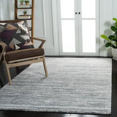 Safavieh Cyrus Shag Machine Made Area Rug, Grey / Ivory Solid / Tonal Style Easy Care In Gray