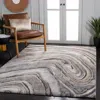 Safavieh Cyrus Shag Machine Made Area Rug, Ivory / Grey Contemporary Style Easy Care In Gray