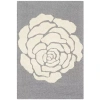 Safavieh Dacre Floral Wool Indoor Rectangular Accent Rug In Gray