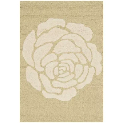 Safavieh Dacre Floral Wool Indoor Rectangular Accent Rug In Green