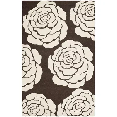 Safavieh Dacre Floral Wool Indoor Rectangular Area Rug In Brown
