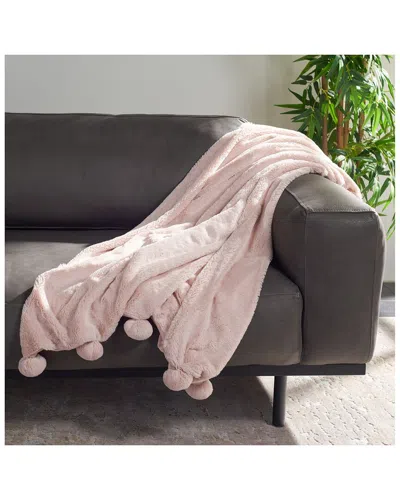 Safavieh Dalson Pom Pom Throw In Pink