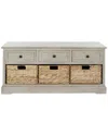 Safavieh Rosewind 3 Drawer Storage Unit In Grey