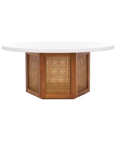 Safavieh Danez Cane Coffee Table In White