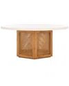 Safavieh Danez Cane Coffee Table In White
