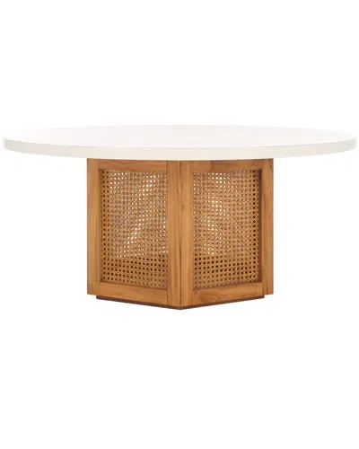 Safavieh Danez Cane Coffee Table In White