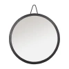 Safavieh Darsey Wall Mount Round Wall Mirror In Black