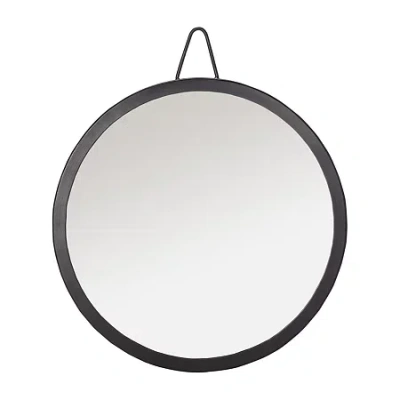 Safavieh Darsey Wall Mount Round Wall Mirror In Black