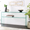 Safavieh Dash Tempered Glass 1 Shelf Console Table