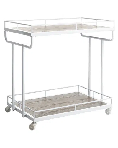 Safavieh Dawson 2-tier Rect Bar Cart In White