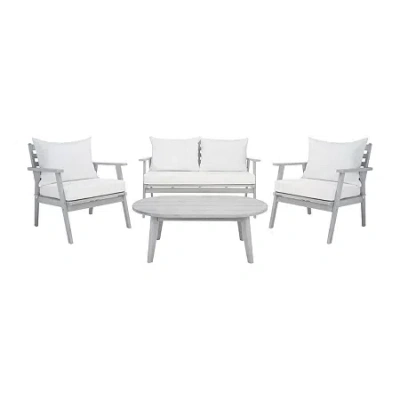 Safavieh Deacon 4-pc. Conversation Set Cushioned In Gray