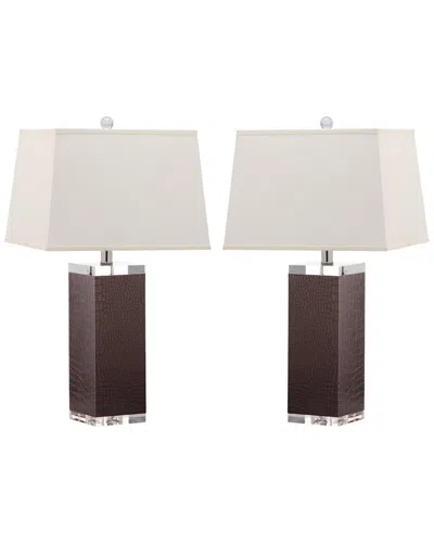 Safavieh Deco 27in Leather Table Lamp In Multi