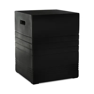 Safavieh Deidara Outdoor Concrete Accent Table In Black