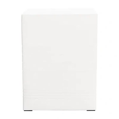 Safavieh Deidara Weather Resistant Cement Side Table In White