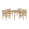 Safavieh Del Mar 5-pc. Square Dining Set In Brown