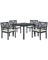 Safavieh Del Outdoor Mar 5pc Dining Set