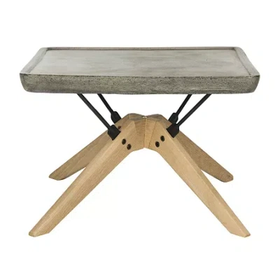 Safavieh Delartin Patio Collection Weather Resistant Concrete Coffee Table In Gray