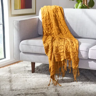 Safavieh Delena Throw In Yellow
