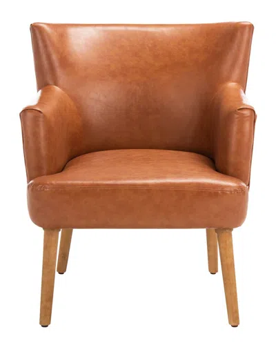 Safavieh Delfino Cognac Accent Chair In Brown
