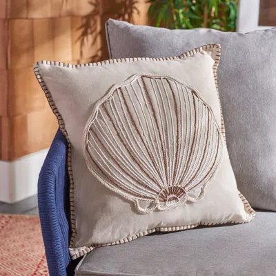 Safavieh Della Seashell Pillow In Neutral