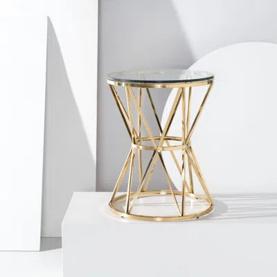 Safavieh Delsy End Table In Gold