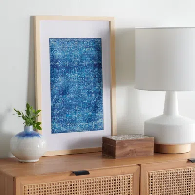 Safavieh Demitri 23"x14" Framed Textile In Blue