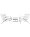 Safavieh Deven Outdoor Grey 5pc Coffee Table Set In Grey