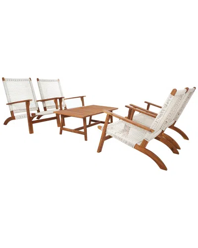 Safavieh Deven Outdoor Living Set In Brown