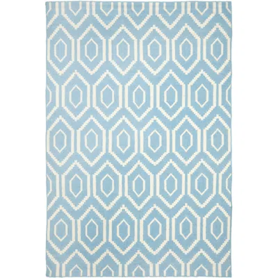Safavieh Dhurrie Dhu556b 3'x5' Blue/ivory Wool Rug