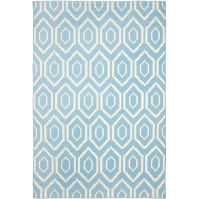 Safavieh Dhurrie Dhu556b 8'x10' Blue/ivory Wool Rug