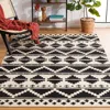 Safavieh Dhurries Hand Made Area Rug, Black / Ivory Bohemian Style Non Shedding In Black