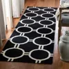 Safavieh Dhurries Hand Made Area Rug, Black / Ivory Contemporary Style Non Shedding In Black
