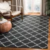 Safavieh Dhurries Hand Made Area Rug, Chocolate / Ivory Contemporary Style Non Shedding In Black