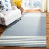 Safavieh Dhurries Hand Made Area Rug, Grey Transitional Style Non Shedding In Blue