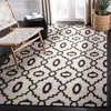 Safavieh Dhurries Hand Made Area Rug, Ivory / Black Contemporary Style Non Shedding