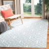 Safavieh Dhurries Hand Made Area Rug, Light Blue / Ivory Contemporary Style Non Shedding In Neutral