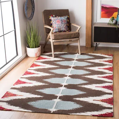 Safavieh Dhurries Hand Made Area Rug, Multi Bohemian Style Non Shedding