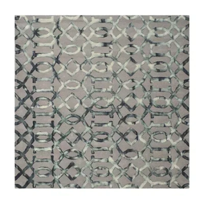 Safavieh Dip Dye Collection Diamond Geometric Square Area Rug In Multi