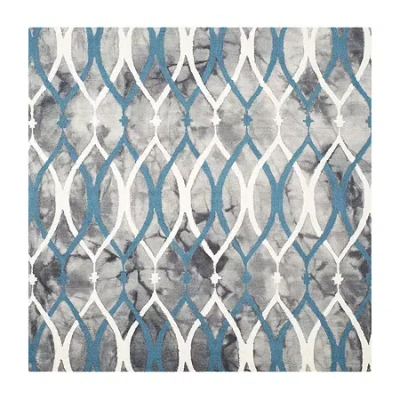 Safavieh Dip Dye Collection Harlan Geometric Square Area Rug In Multi