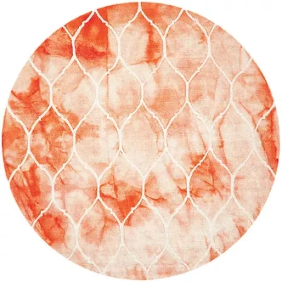 Safavieh Dip Dye Collection Nick Geometric Round Area Rug In Multi