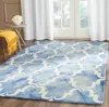 Safavieh Dip Dye Hand Made Area Rug, Blue / Ivory Contemporary Style Non Shedding In Blue
