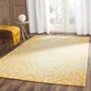 Safavieh Dip Dye Hand Made Area Rug, Gold / Ivory Contemporary Style Non Shedding In Yellow