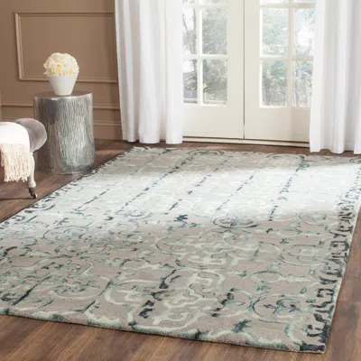 Safavieh Dip Dye Hand Made Area Rug, Grey / Charcoal Contemporary Style Non Shedding In Gray