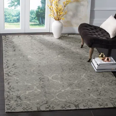 Safavieh Dip Dye Hand Made Area Rug, Grey Traditional Style Non Shedding In Gray