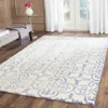 Safavieh Dip Dye Hand Made Area Rug, Ivory / Blue Contemporary Style Non Shedding In White