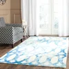 Safavieh Dip Dye Hand Made Area Rug, Ivory / Blue Contemporary Style Non Shedding In Blue