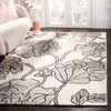 Safavieh Dip Dye Hand Made Area Rug, Ivory / Light Grey Country Floral Style Non Shedding In Gray
