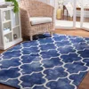 Safavieh Dip Dye Hand Made Area Rug, Navy / Ivory Contemporary Style Non Shedding In Blue
