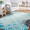 Safavieh Dip Dye Hand Made Area Rug, Turquoise / Ivory Contemporary Style Non Shedding In Blue